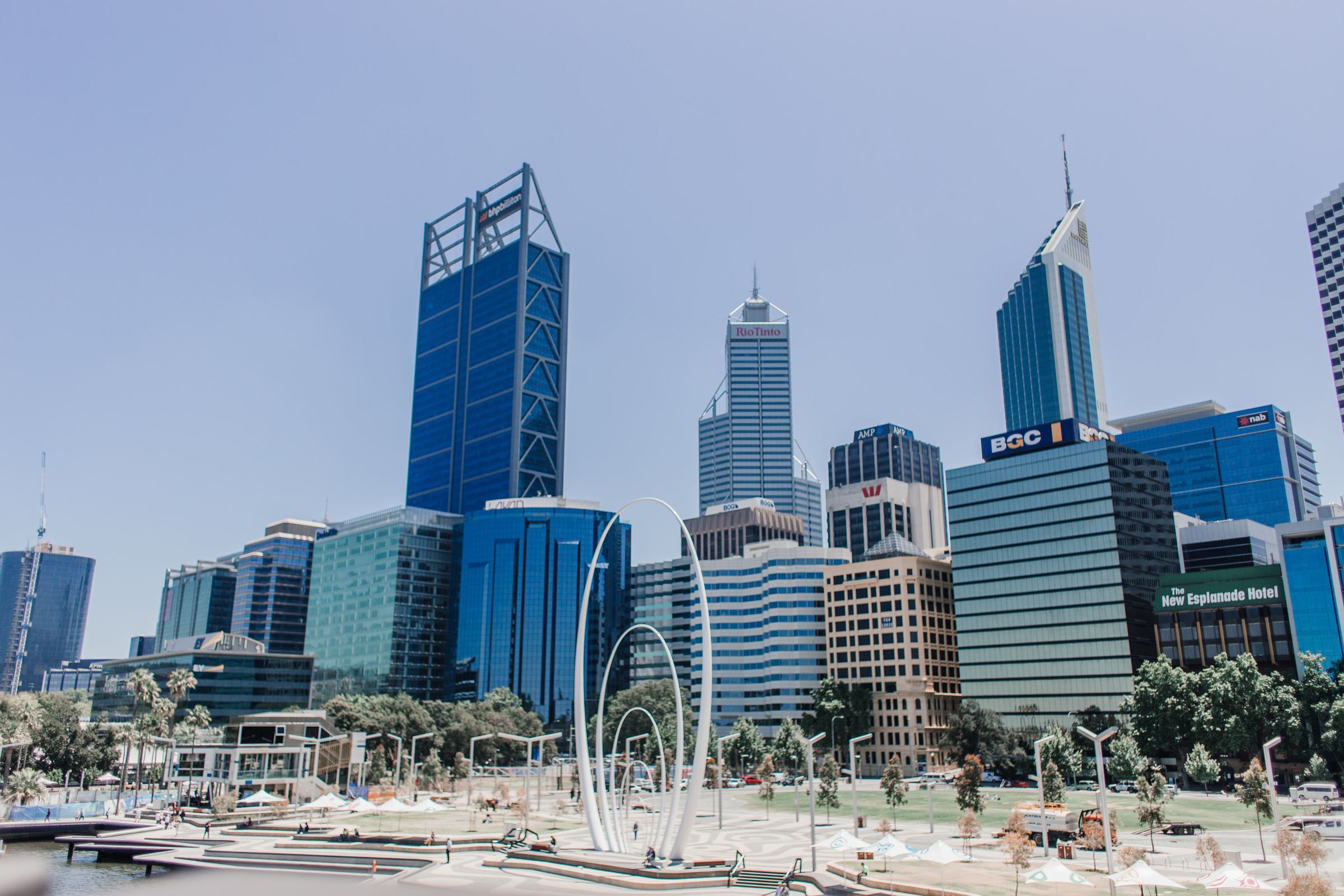 Perth skyline viewed across the water
