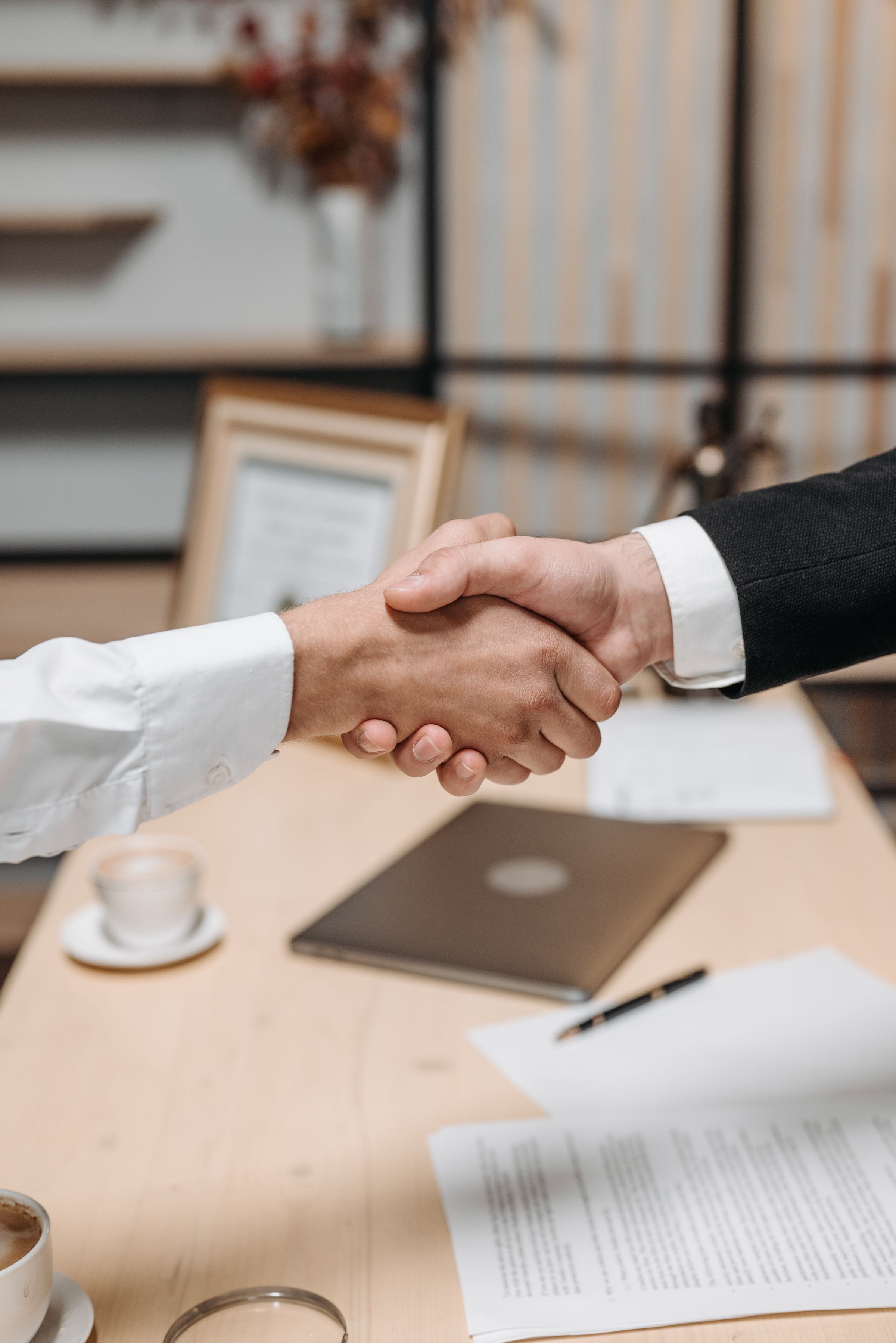 Business handshake (partnership/trust)